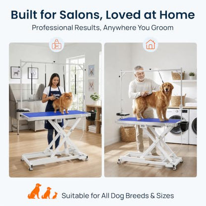KANIS Professional Electric Dog Grooming Table - Heavy Duty - color: WHITE, size: 49"