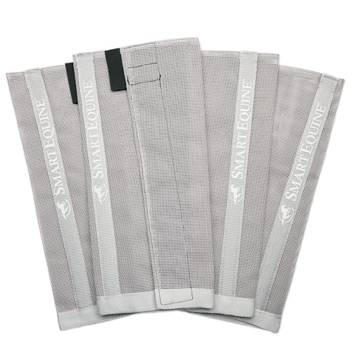 SmartEquine Classic Fly Boots for Horses | Horse Fly Leg Wraps for Pasture or Stall Comfort Against Insects | Set of 4 (Cob) - size: Cob