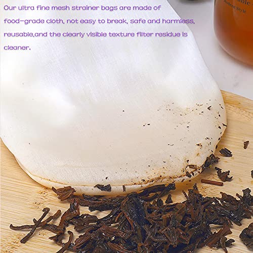 WMKGG Ultra Fine Mesh Strainer Bags, Reusable Mesh Filter Bags - size: Small Size