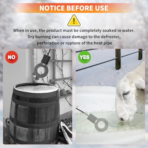 250W Utility De-Icer Submergible Cast Aluminum Chicken Water Heater for Livestock Tank Heater Bird Bath Heater in Winter - size: 250W