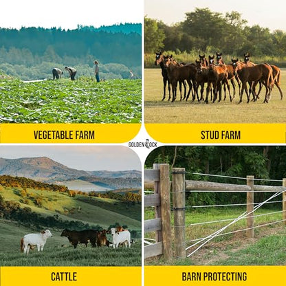 40X Conductivity Than Steel Tinned Copper Electric Fence Wire, 1/4inX1000FT | Thick & Highly Conductive Tinned Copper Strands, Ideal for Temporary Pastures and Equine Containment Livestock