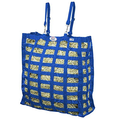 Derby Originals Supreme 4-Sided Slow Feed Hay Bag – Patented, 1-Year Warranty, 3.5" & 1.75" Openings - color: Royal Blue