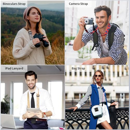 FIEIL Blue Butterfly Shoulder Strap, Adjustable Camera Strap with 2 Sets of Quick-Release Buckles, Comfortable Neck Strap for iPad, Tablet, Camera, Laptop, Binocular, Luggage Bag - color: Blue Butterfly