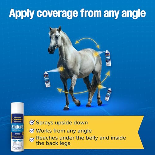 Farnam Endure Fly Spray for Horses, Long-Lasting Fly Repellent, 15 oz Spray