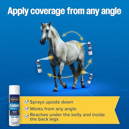 Farnam Endure Fly Spray for Horses, Long-Lasting Fly Repellent, 15 oz Spray