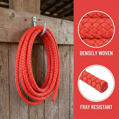Animal Obstetric Rope,Red Acrylic Livestock Birthing Aid for Cows,1 m