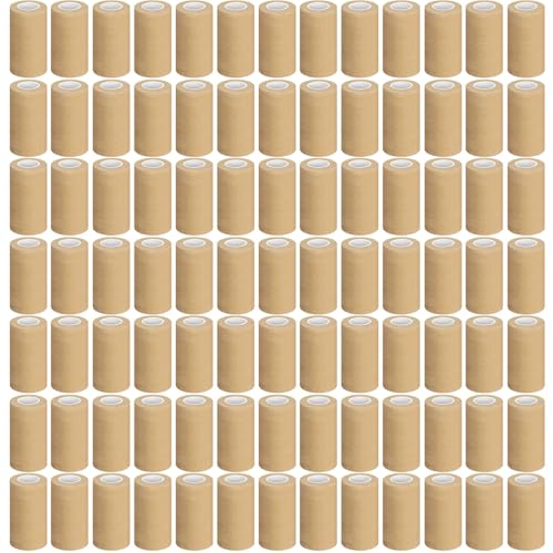 Treela 64 Pack 3" X 5 Yards Self Adhesive Bandage Wrap Beige - color: Beige, size: 3 Inch X 5 Yard