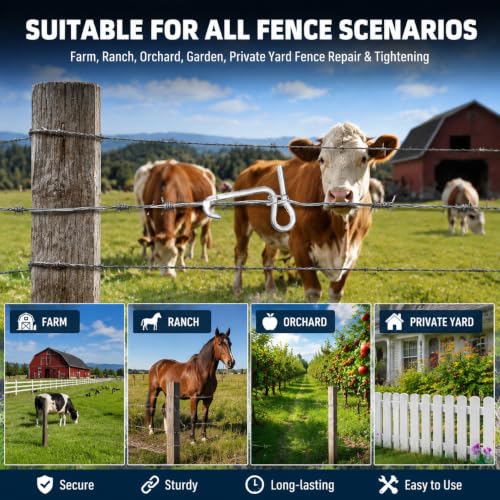 Fence Wire Tightener Barb Wire Fence Tools for Wire Farm Garden