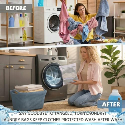 Junkin 40 Pack Honeycomb Mesh Laundry Bags 12x16 Inch Reusable Delicate Wash Bags with Anti-rust Zippers Durable Washing Machine Bag for Bras, Lingerie, Socks, Baby Clothes