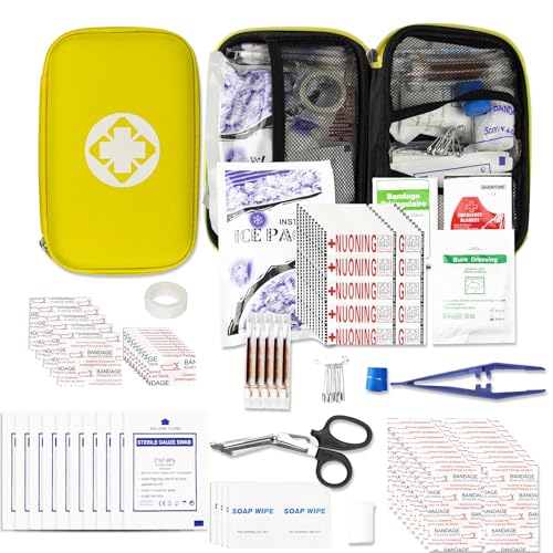 First Aid Kit Car Home Emergency Essential Kits - Yellow 277Pcs YIDERBO - color: Yellow-277pcs