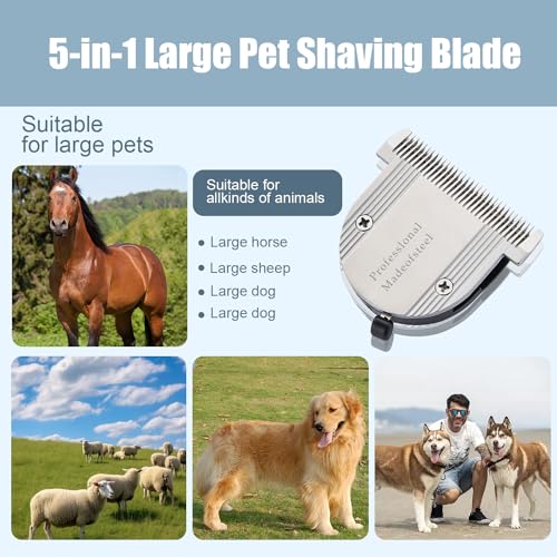 5 in 1 Fine Replacement Blades Compatible with Wahl Bravura Clipper - color: Grey-4
