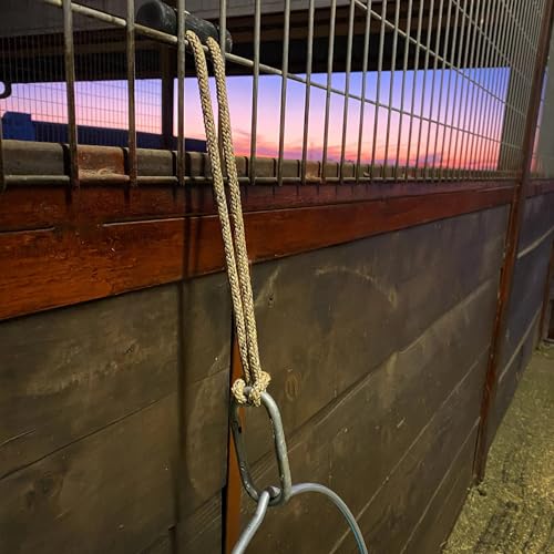 hay chix Half Bale Hay Net & Bucket Strap Bundle | 1 3/4" Holes, R. Gold