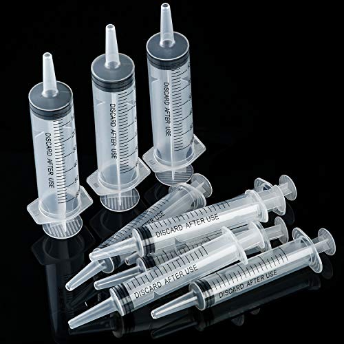 Boao 10 Pack Plastic Syringes Without Needle Epoxy Resin 20 ml,60 ml - size: 20 ML, 60 ML