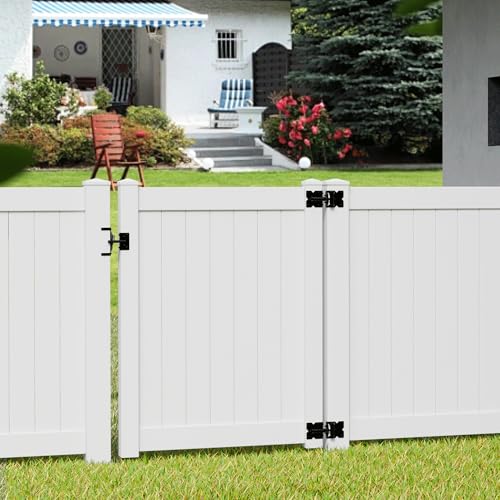 Heavy Duty Self-Closing Gate Hinge and Self-Locking Latch Hardware Kit