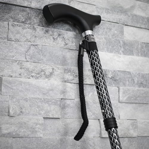 Switch Sticks Folding Walking Cane For Women & Men - color: Engraved Soiree