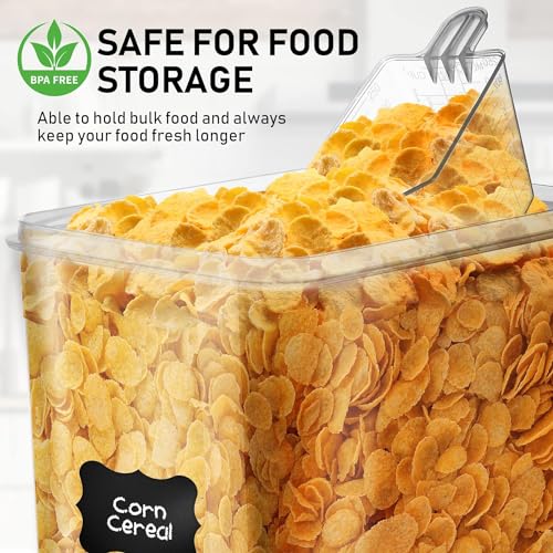 2 PC (8.5L/ 287 Oz) Extra Large Flour Sugar Storage Containers with Lids - color: Black