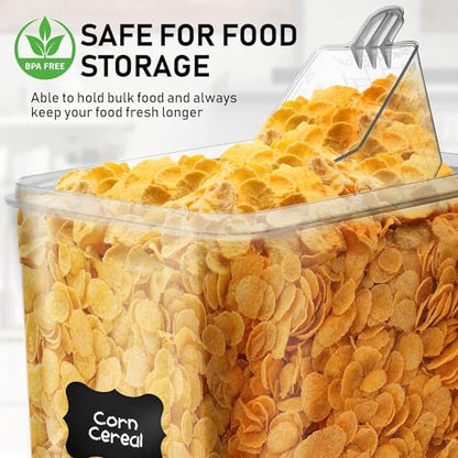 2 PC (8.5L/ 287 Oz) Extra Large Flour Sugar Storage Containers with Lids - color: Black