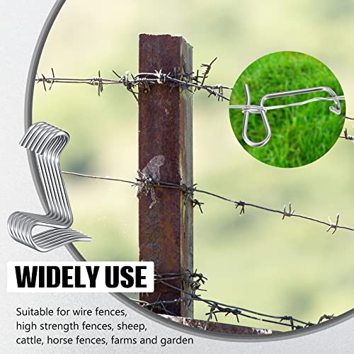 Hicarer 68 Pcs Fence Wire Tightener Tool Bulk Stainless Steel Barbe Wire Fence Tensioner with Handles Repair Tensioning Tool for Garden Farm Livestock Fences