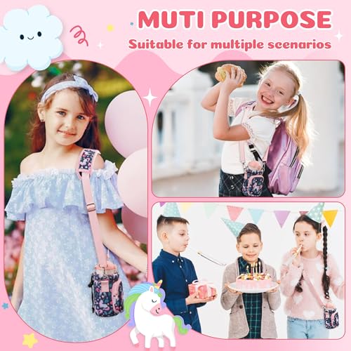 Water Bottle Carrier Bag with Strap for Kids - Water Bottle Bag Holder with Padded Strap Pocket 10/12/14/16/18Oz for Boys Girls School Walking Hiking Camping - style: Magic Horse