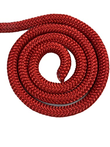 Blue Ox Rope Yacht Braid Polyester, Made in USA, Red, 50 ft