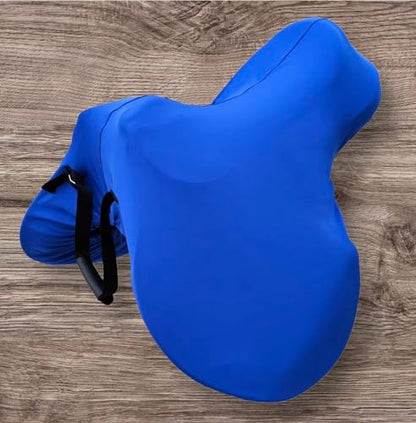 Majestic Ally English Saddle Cover with Adjustable Handle, 4-Way Stretch Spandex/Elastane Fabric, Multiple Colors (Royal Blue) - color: Royal Blue