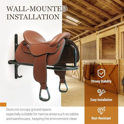 4Pcs Saddle Rack Wall Mounted 22.3 x 11.1 x 8.6 Inch for Horse - size: 4Pieces