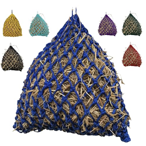 Majestic Ally 2”x2” Holes Highly Durable Very Sturdy 36" Hay Net with for Horses, Goat etc. - color: Royal Blue