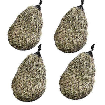 Country Pride Slow Feed Hay Net, 2-Inch Openings to Slow Hay Consumption, Durable Nylon Knit, Holds 3-4 Flakes, Fits Hay Hoop Feeder, Stall and Trailer Use, Promotes Healthy Grazing (Black) - color: Black