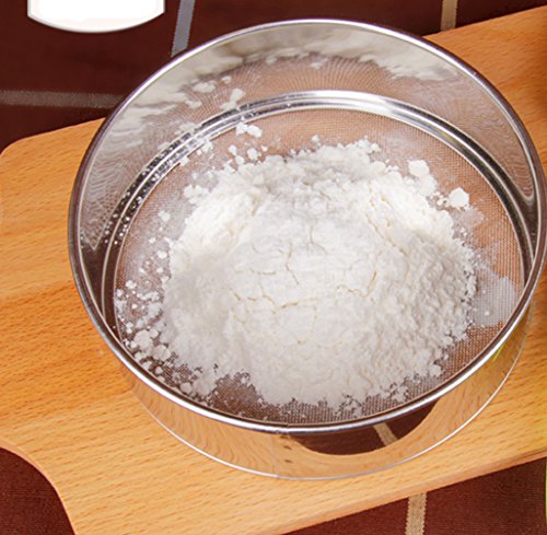 LOVEDAY 6 Inch Stainless Steel Round Flour Sieve with 40 Mesh (18/8 Steel) - color: 40 mesh