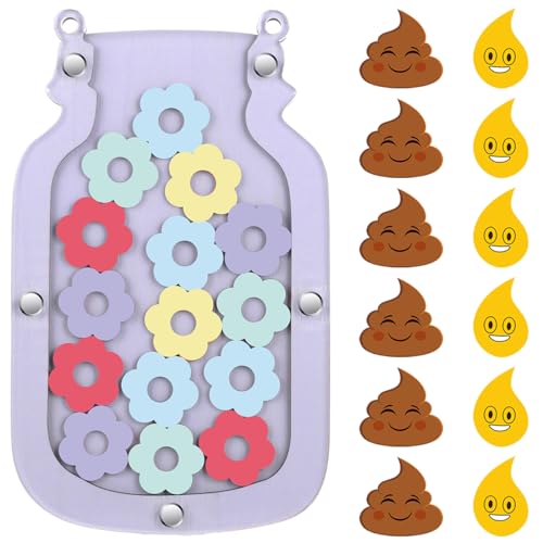 Qunclay Potty Training Jar with Stars for Toddlers,Daisy Style - style: Daisy Style