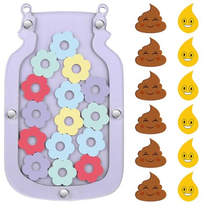 Qunclay Potty Training Jar with Stars for Toddlers,Daisy Style - style: Daisy Style
