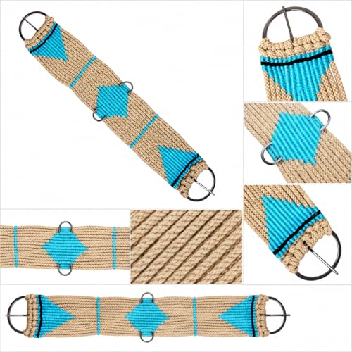 Horse Western Saddle Tack 15 Strand Cotton Acrylic Straight Cinch 97108 - size: 30" L x 5" W