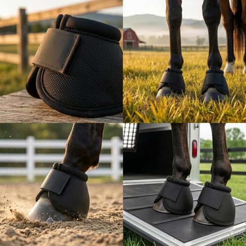 Horse Bell Boots Pair, Anti-Turn Hoof Protector