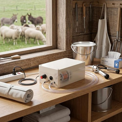 HEEPDD 12V Portable Electric Vacuum Pump for Milking Machine