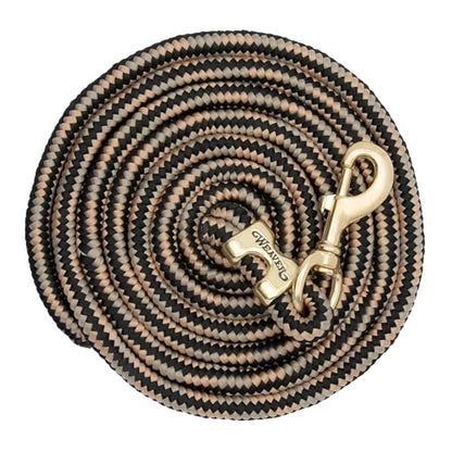 Weaver Leather Poly Lead Rope, Black/Tan/Wheat, Small