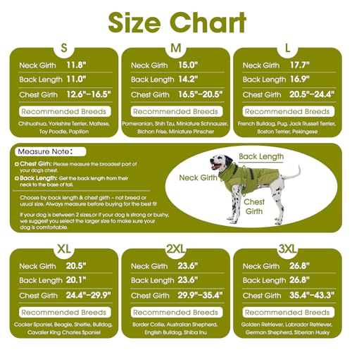 QBLEEV Warm Dog Jacket, Waterproof Dog Winter Coat with Harness - color: Autumn-Fragrance, size: Small