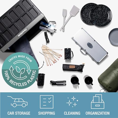 CleverMade Collapsible Storage Bins With Lids, 46L 3 Pack, 75 lb, Stone - color: Stone, size: 46L - 3 Pack