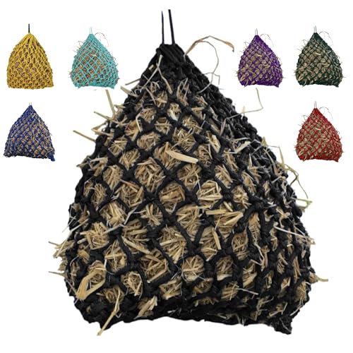 Majestic Ally 2”x2” Holes Highly Durable Very Sturdy 36" Hay Net with for Horses, Goat etc. - color: Black