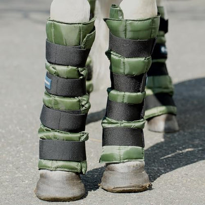 Equinavia Cool Relief Therapy Equine Ice Boots for Horses-Gel Cooling Wraps - color: Green - Pair