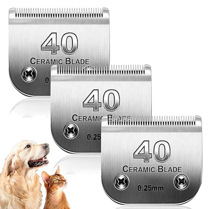 Dog Grooming Replacement Blades Compatible with Andis Dog Clipper - size: 40-3PCS