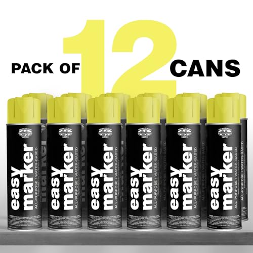 Fox Valley Easy Marker Inverted Paint 16oz Pack of 12, Yellow Fluorescent