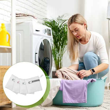 Tyqour 4pcs Small Mesh Laundry Bags, Anti-Sticking Laundry Pod Bags, Durable Polyester Storage Bags for Scented Beads, Travel Laundry Organizer, Protect Delicate Garments