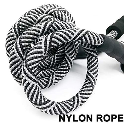 MayPaw Heavy Duty Rope Dog Leash, 3/4/6/7/8/10/12/15/20/30FT Nylon Pet Leash, Soft Padded Handle Thick Lead Leashes for Large Medium Dogs (Black, 1/2" * 8') - color: black, size: 1/2" * 8'