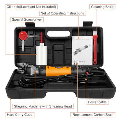 BEETRO 500W Electric Professional Sheep Shears, Animal Grooming Clippers for Sheep Alpacas Goats and More, 6 Speeds Heavy Duty Farm Livestock Haircut - size: One set of blade