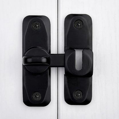 Black Barn Door Latches,90/180 Degree Gate Lock_B - color: Black