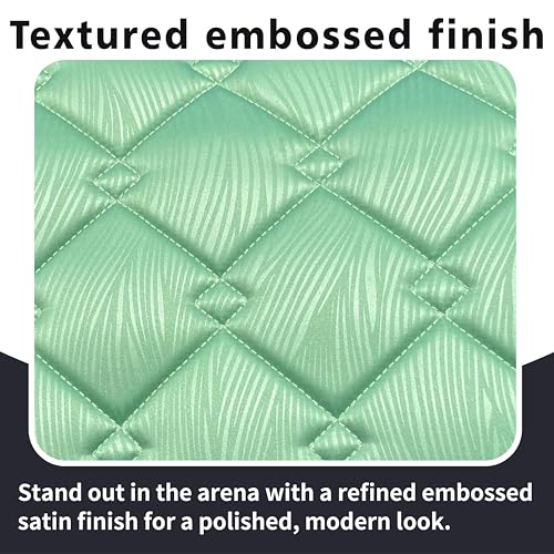EQUINEWAVE Embossed All Purpose Saddle Pad - color: SAGE GREEN