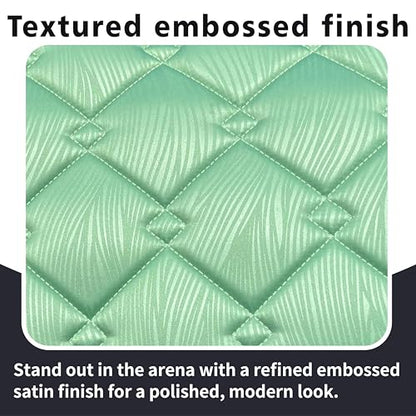 EQUINEWAVE Embossed All Purpose Saddle Pad - color: SAGE GREEN