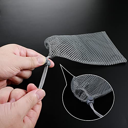 TecUnite 10 Pack Mesh Drawstring Bags for Laundry, 5.5 x 7.5 Inch, Gray - color: Gray, size: 5.5 x 7.5 Inch