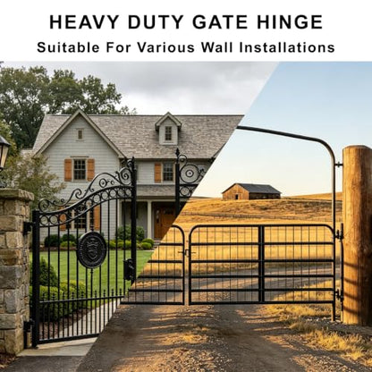4 Pcs Wall Mount Gate Hinge, Farm Gate Hinges Chain Link Fence Gate Hinge - size: 4 Pack
