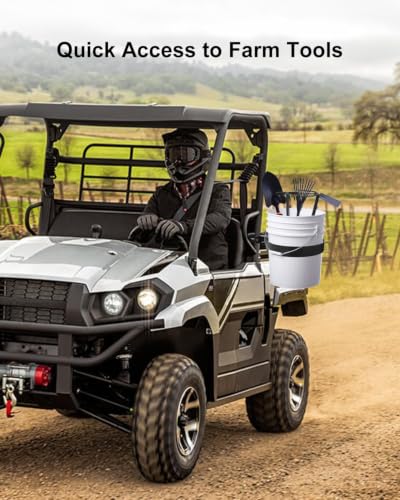 5 Gallon Bucket Holder, Heavy Duty Mount Bracket for Tractor UTV Lawn Mower - style: Round 5 Gallon Bucket Holder